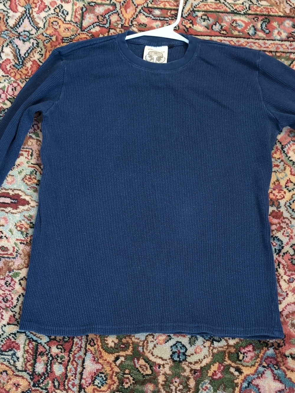 Jungmaven Navy Waffle Thermal Crew Neck